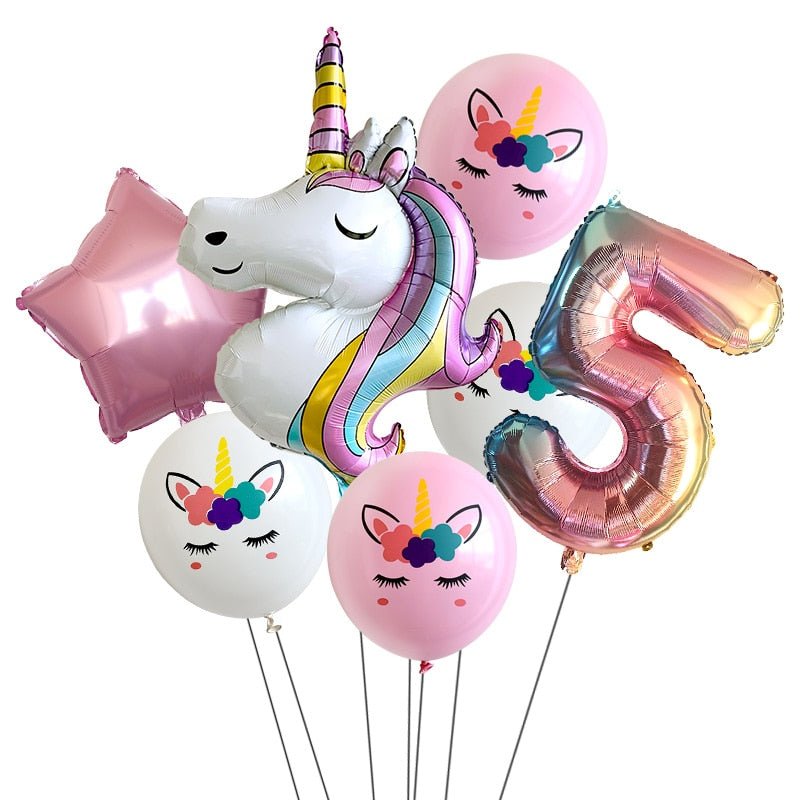 Globos Unicornio Cumpleaños 5 Años