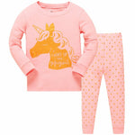 Pijama Unicornio Niña Naranja
