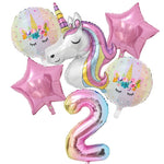 Globo de unicornio cumpleaños 2 años