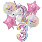 Globo de unicornio cumpleaños 3 años