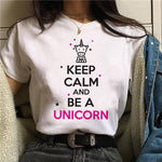 Camiseta de Unicornio "Keep Calm and be a Unicorn"