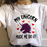 Camiseta de Unicornio ’’mi Unicornio me Obligó a Hacerlo’’