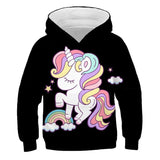 Sudadera Unicornio Niña Negra