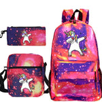 Mochila Escolar Unicornio Rojo