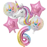 Globo de unicornio cumpleaños 6 años