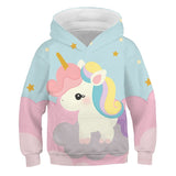 Sudadera Unicornio Azul y Rosa