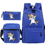 Mochila Escolar Unicornio Azul