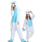 Pijama de Unicornio Blanco y Azul