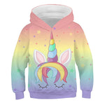 Sudadera Unicornio Niña Arco Iris