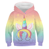 Sudadera Unicornio Niña Arco Iris