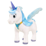 Peluche Unicornio Blanco y Azul