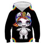 Sudadera Bebe Unicornio Negra