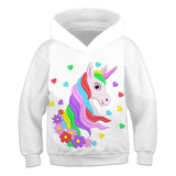 Sudadera Unicornio Niña Blanco