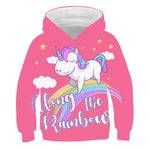 Sudadera Unicornio Capucha Rosa