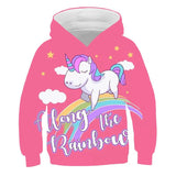 Sudadera Unicornio Capucha Rosa