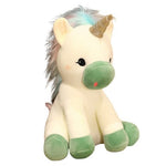 Peluche Unicornio Verde y Blanco