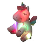 Unicornio Peluche Rosa LED